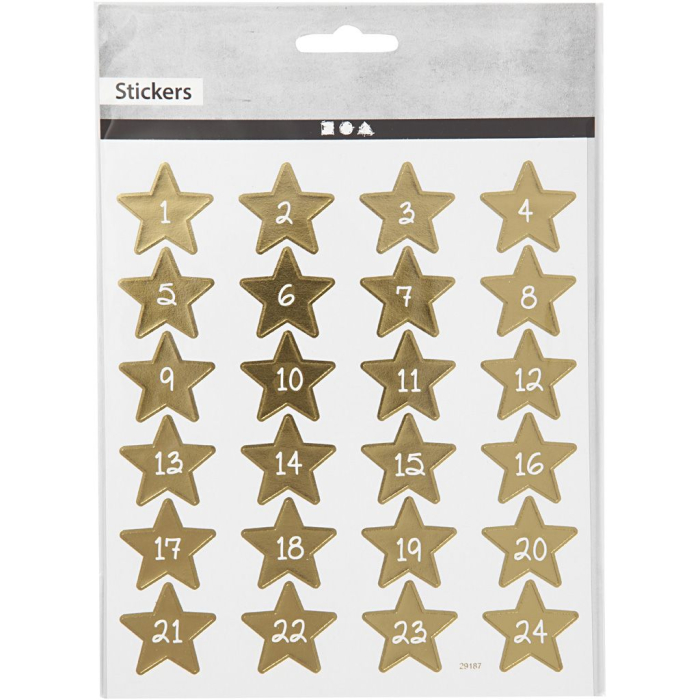 STICKER DECOR ADVENT NUMBERS GOLD 291871 [2]