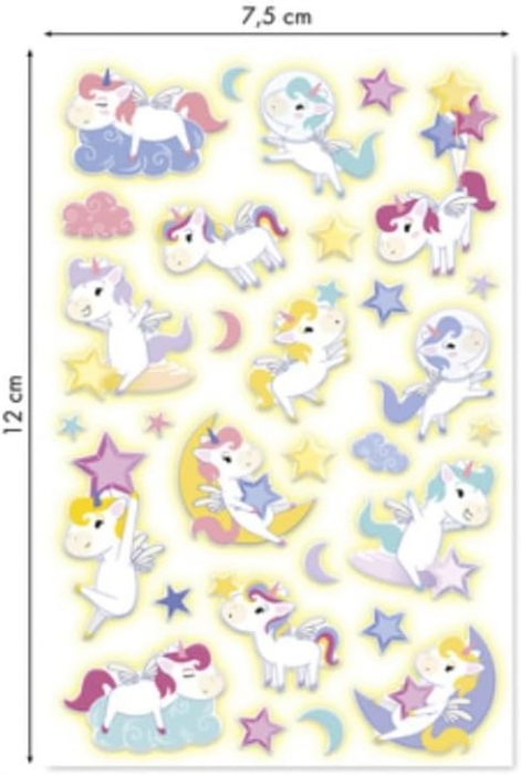 CF STICKER 3D COOKY 7.5*12CM MAILDOR GLOW IN THE DARK UNICORNI CY164C [3]