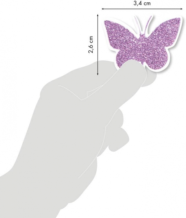 CF STICKER GLITTY 10.5*16CM 66/SET x2 FLUTURI SI FLORI AE101O [3]