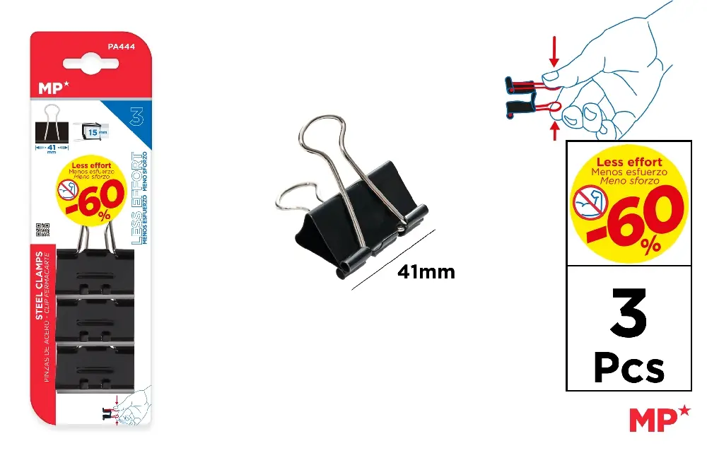 CLIPS HARTIE EFFORT LEsS IPB 41MM 3/SET PA444 [1]