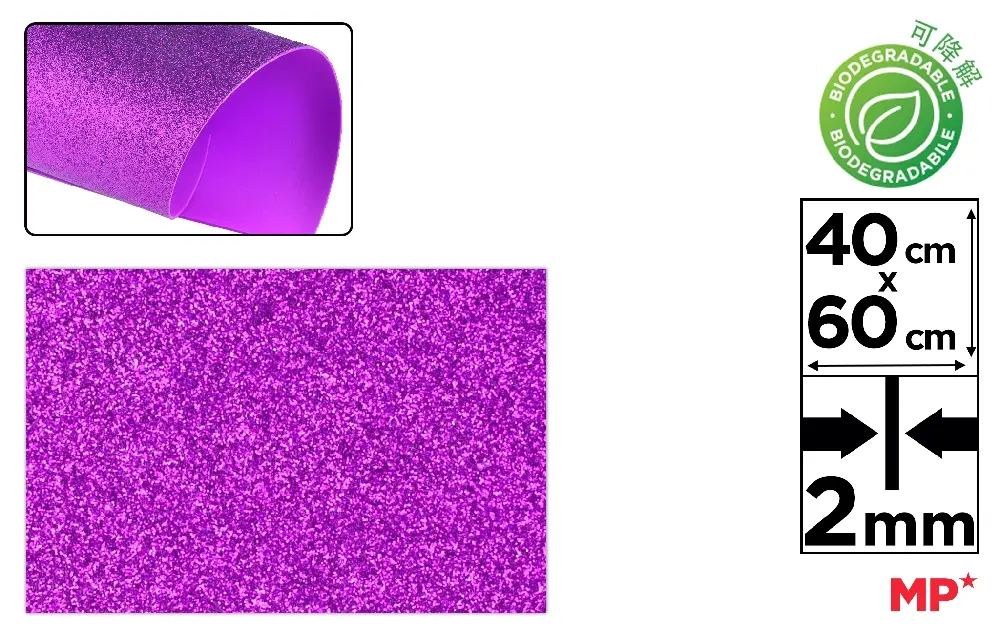 COALA GUMATA GLITTER IPB 40*60CM BIODEGRADABILA MOV  PN595-11 [1]