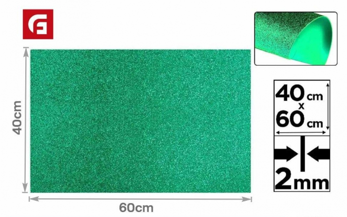 COALA GUMATA GLITTER IPB 40*60CM BIODEGRADABILA VERDE PN595-16 [1]