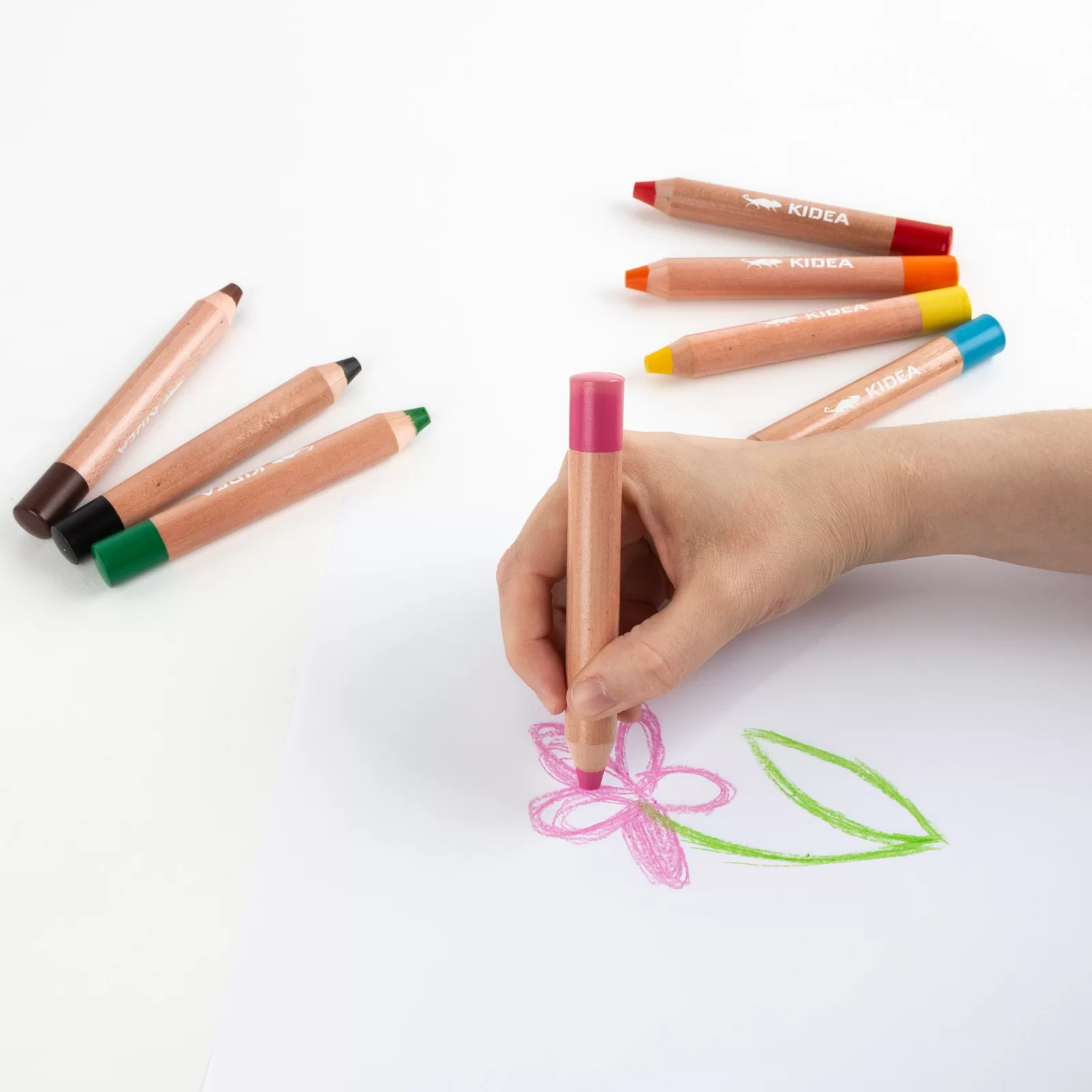 Set 8 Creioane Super Jumbo Kidea cu Ascuțitoare [7]