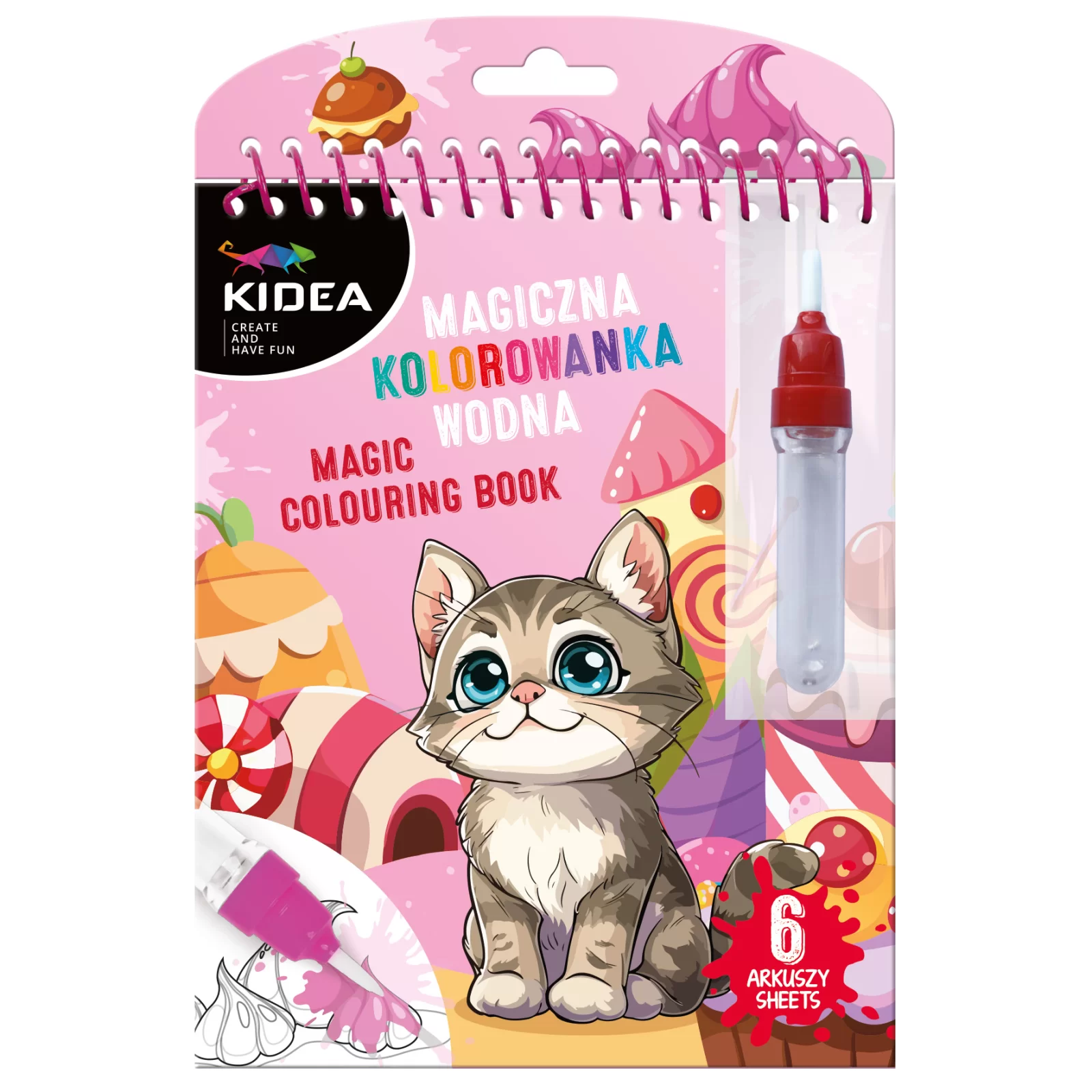 DE CARTE DE COLORAT CU MARKER MAGIC PENTRU DESEN IN APA PISICA KIDEA MWKWGKA [1]