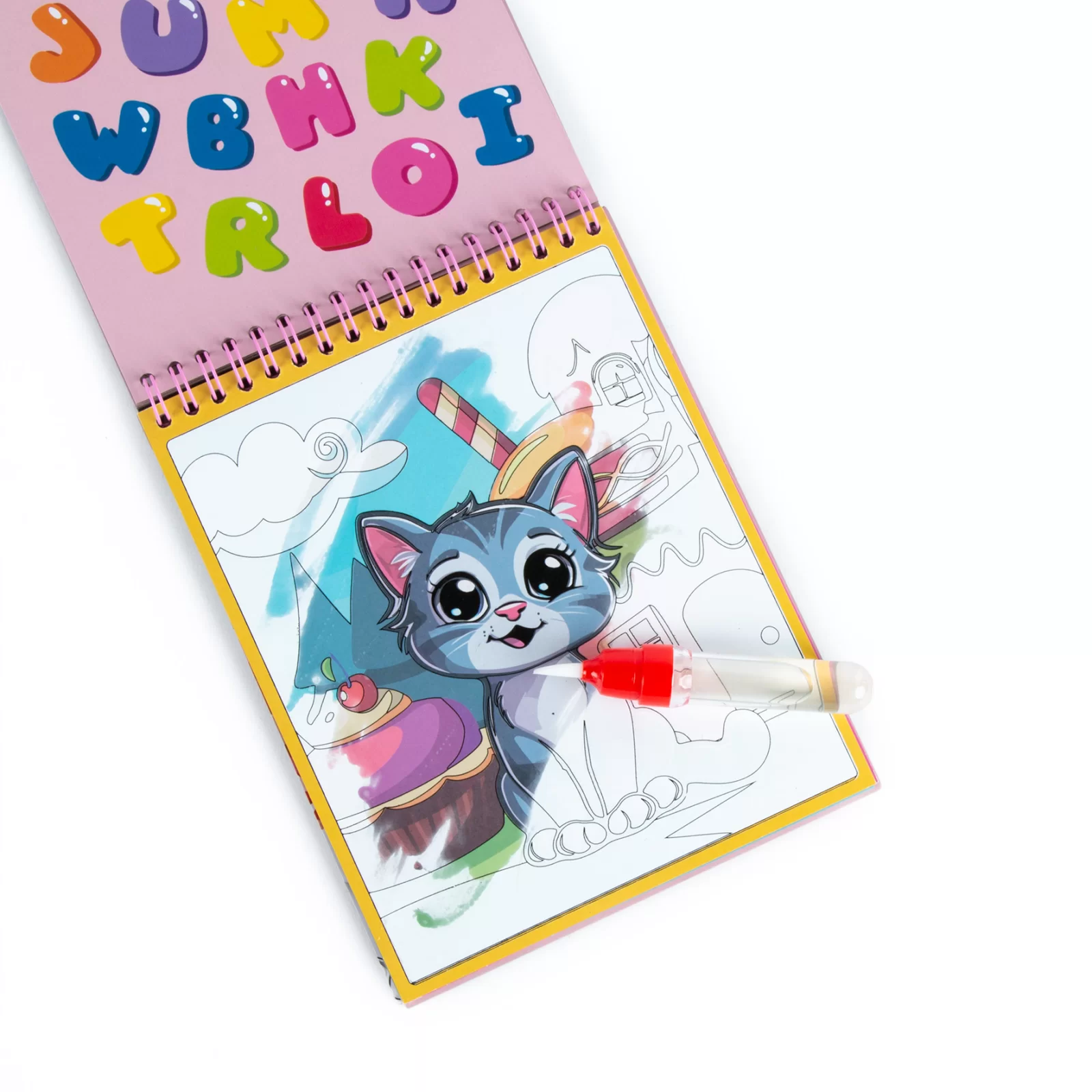 DE CARTE DE COLORAT CU MARKER MAGIC PENTRU DESEN IN APA PISICA KIDEA MWKWGKA [3]