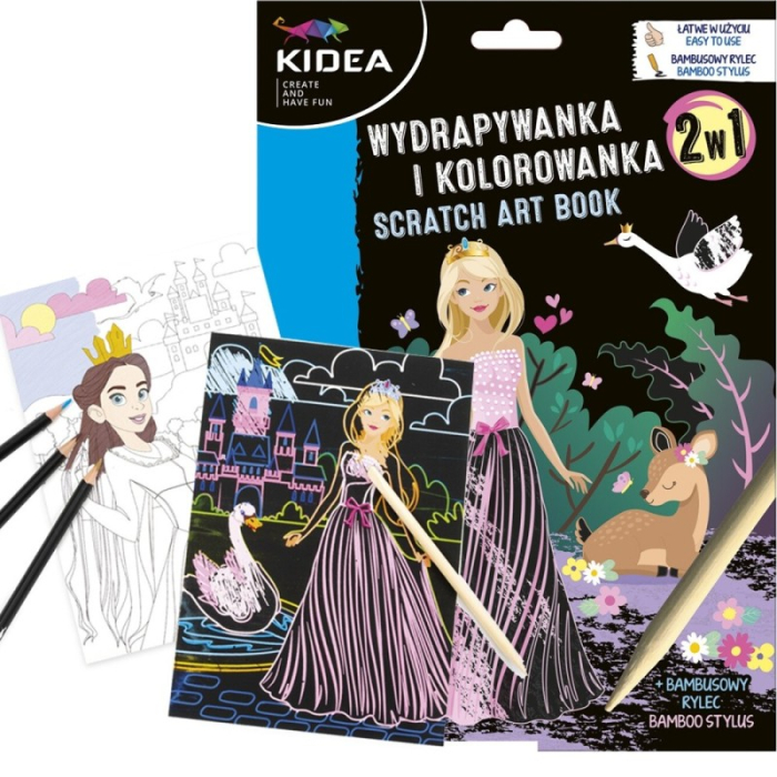DE CARTE DE COLORAT SCRATCH ART BOOK 6 COLI PRINTESA KIDEA WKEKA [3]