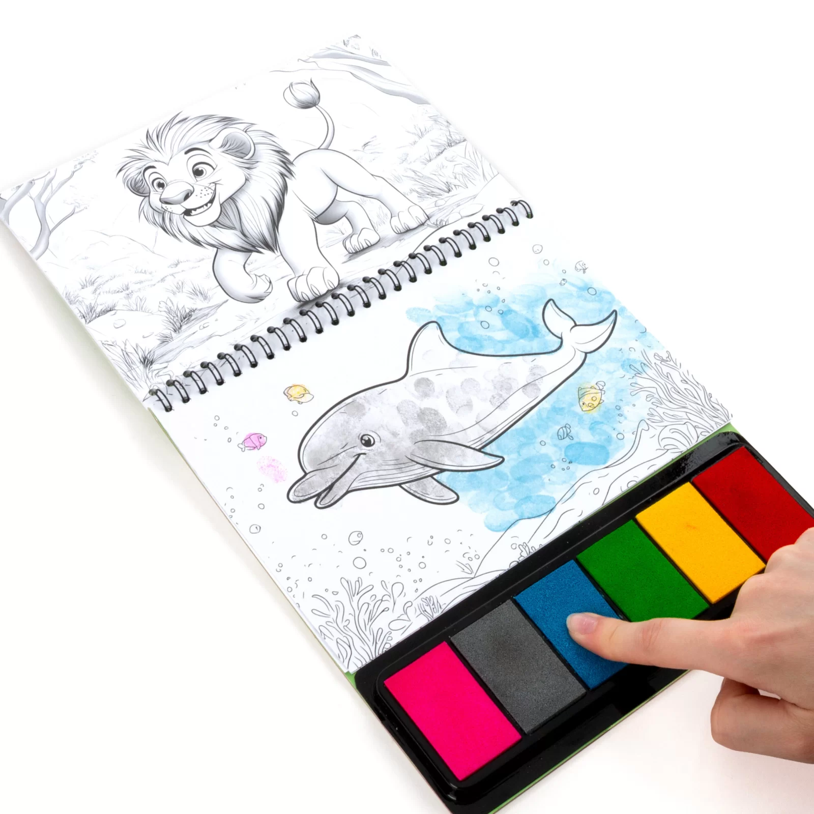 CARTE PENTRU ACTIVITATI EDUCATIVE - PICTURA PENTRU DEGETE ZOO KIDEA KODZKA [6]