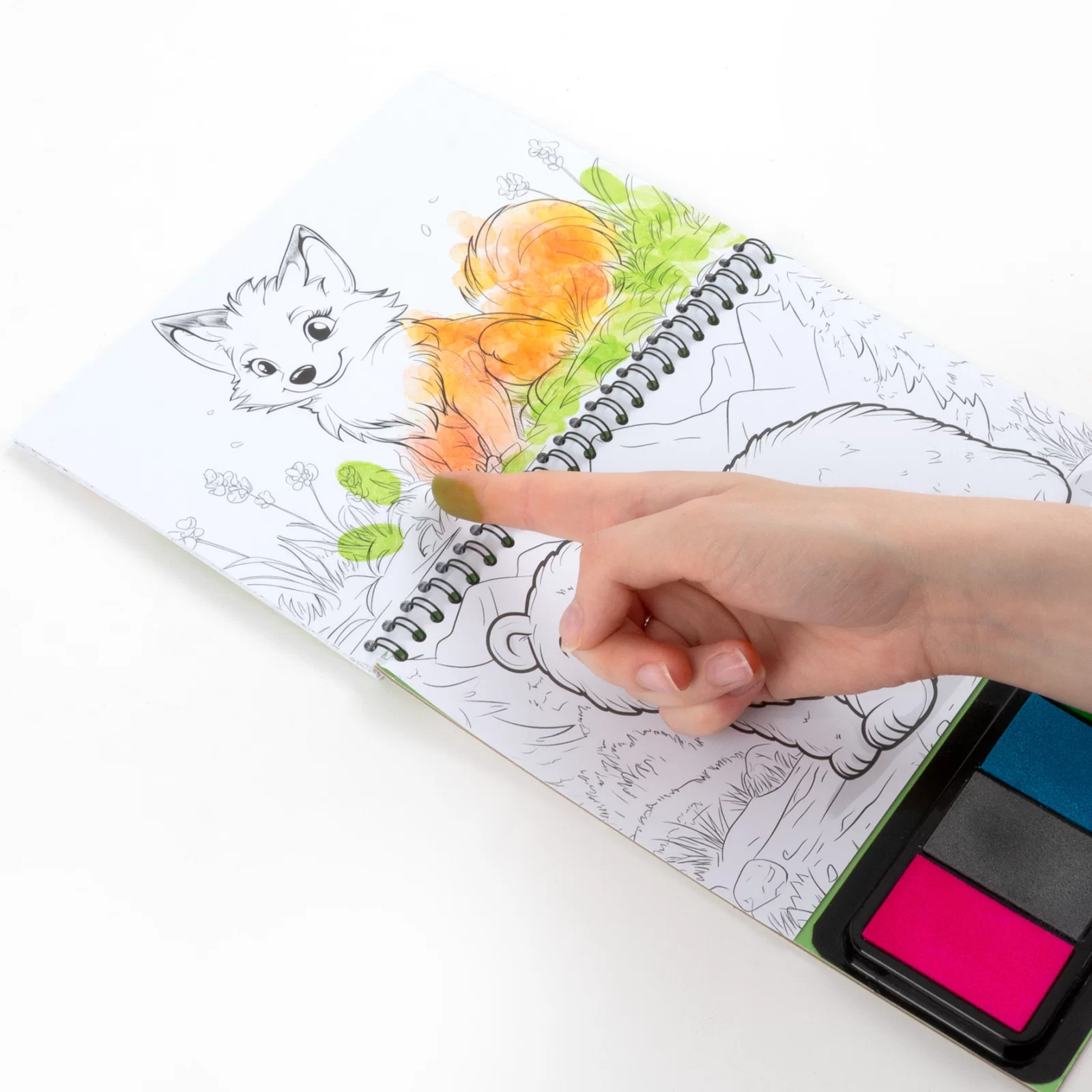 CARTE PENTRU ACTIVITATI EDUCATIVE - PICTURA PENTRU DEGETE ZOO KIDEA KODZKA [7]