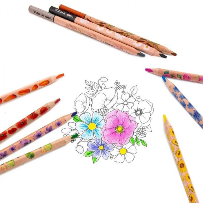 DE CREIOANE COLOR TRIUNGHIULARE 10/SET JUMBO FLORI KIDEA KTJK10KKA [5]