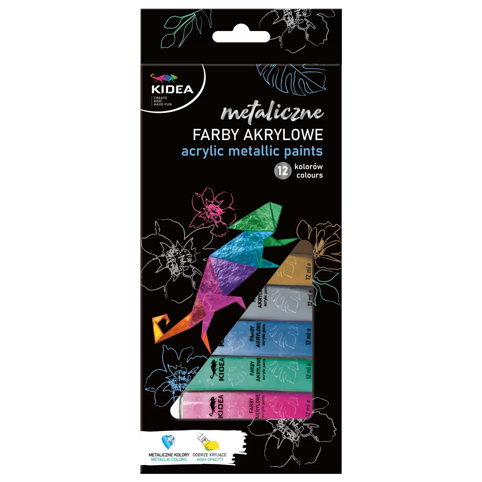 DE CULORI ACRILICE METALICE 12ML 12/SET KIDEA FAAM12KA [1]