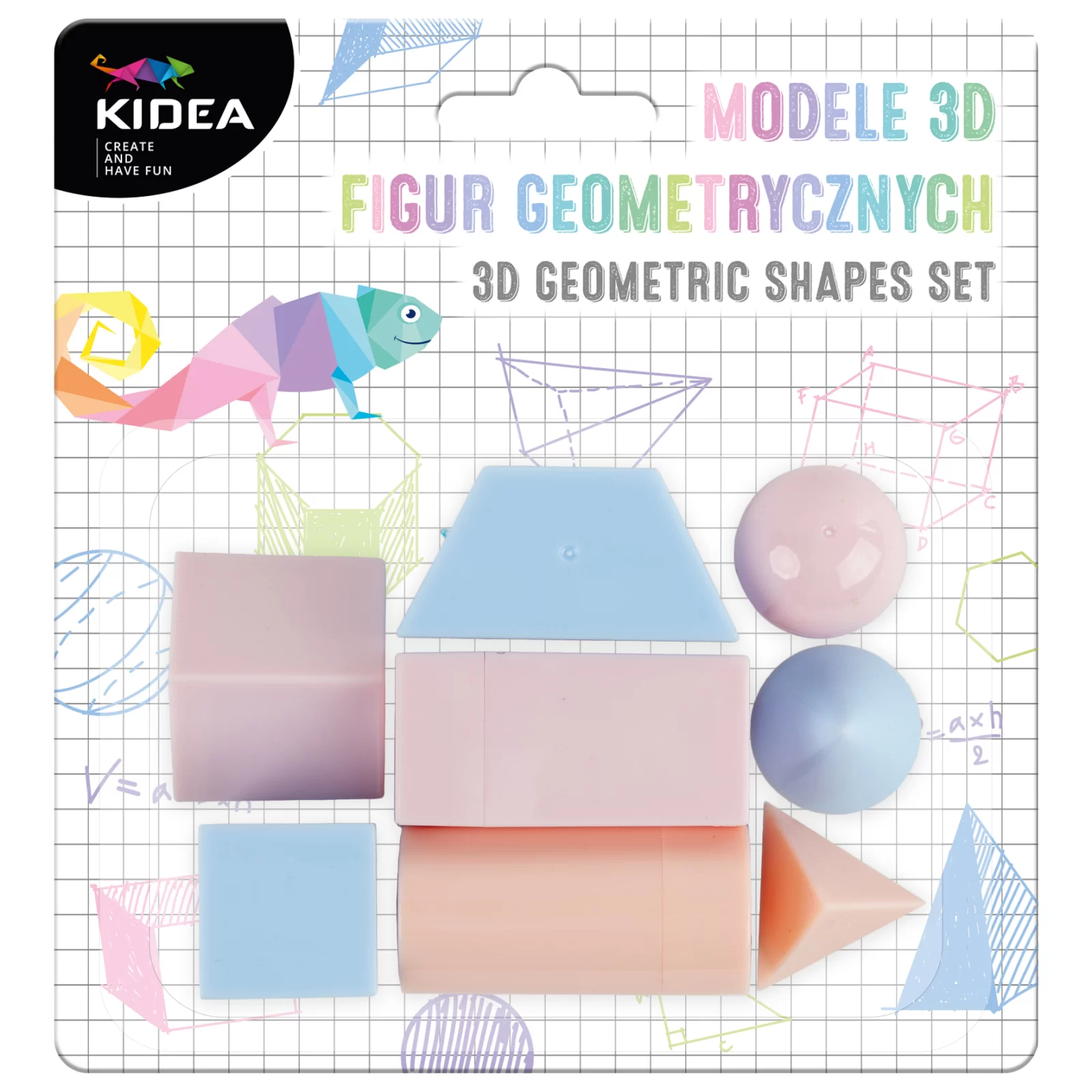 DE FIGURI GEOMETRICE 3D 8/SET PASTEL KIDEA M3DFGAKA [1]