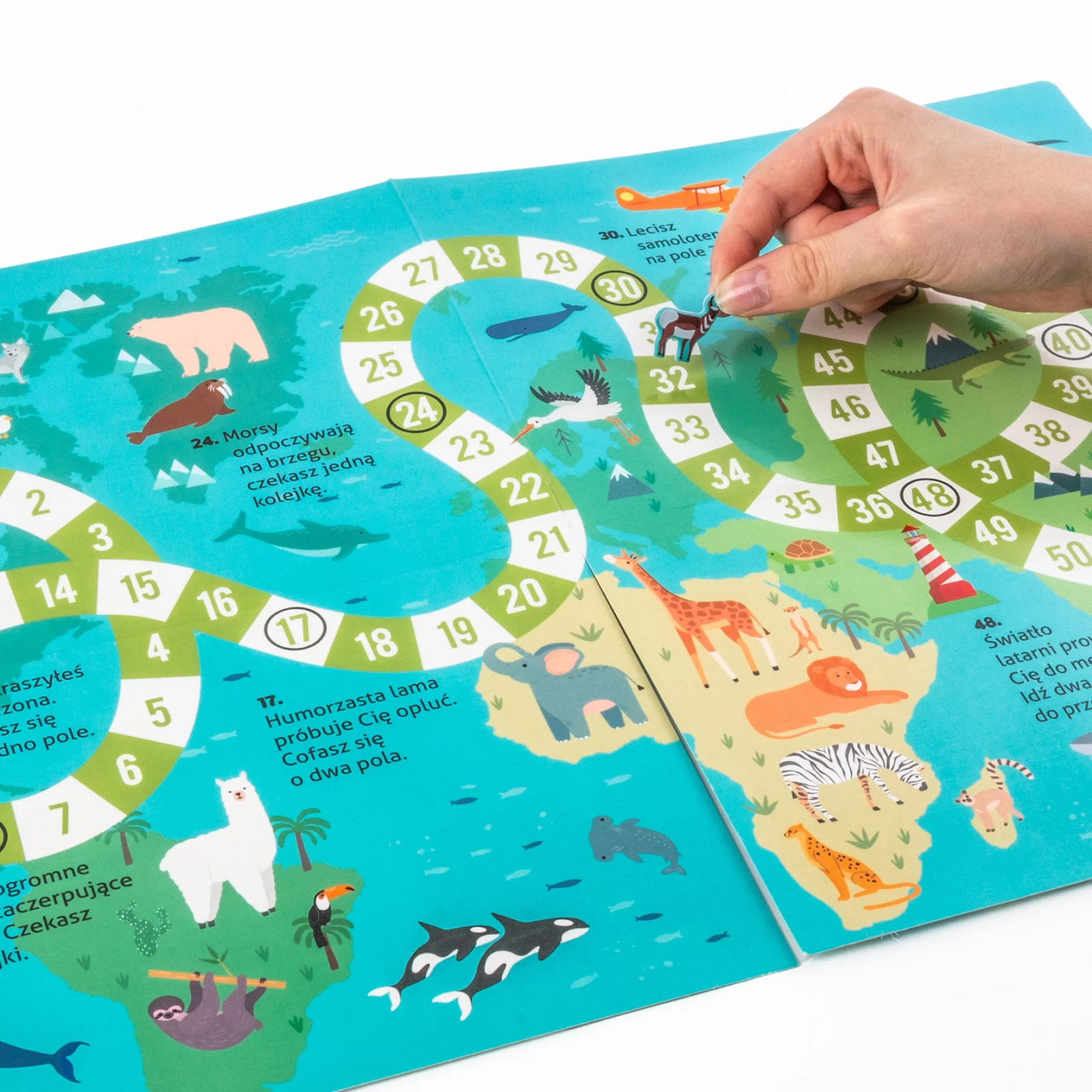 JOC EDUCATIV ANIMALELE LUMII CU HARTA SI STICKERE KIDEA GZZSKA [7]