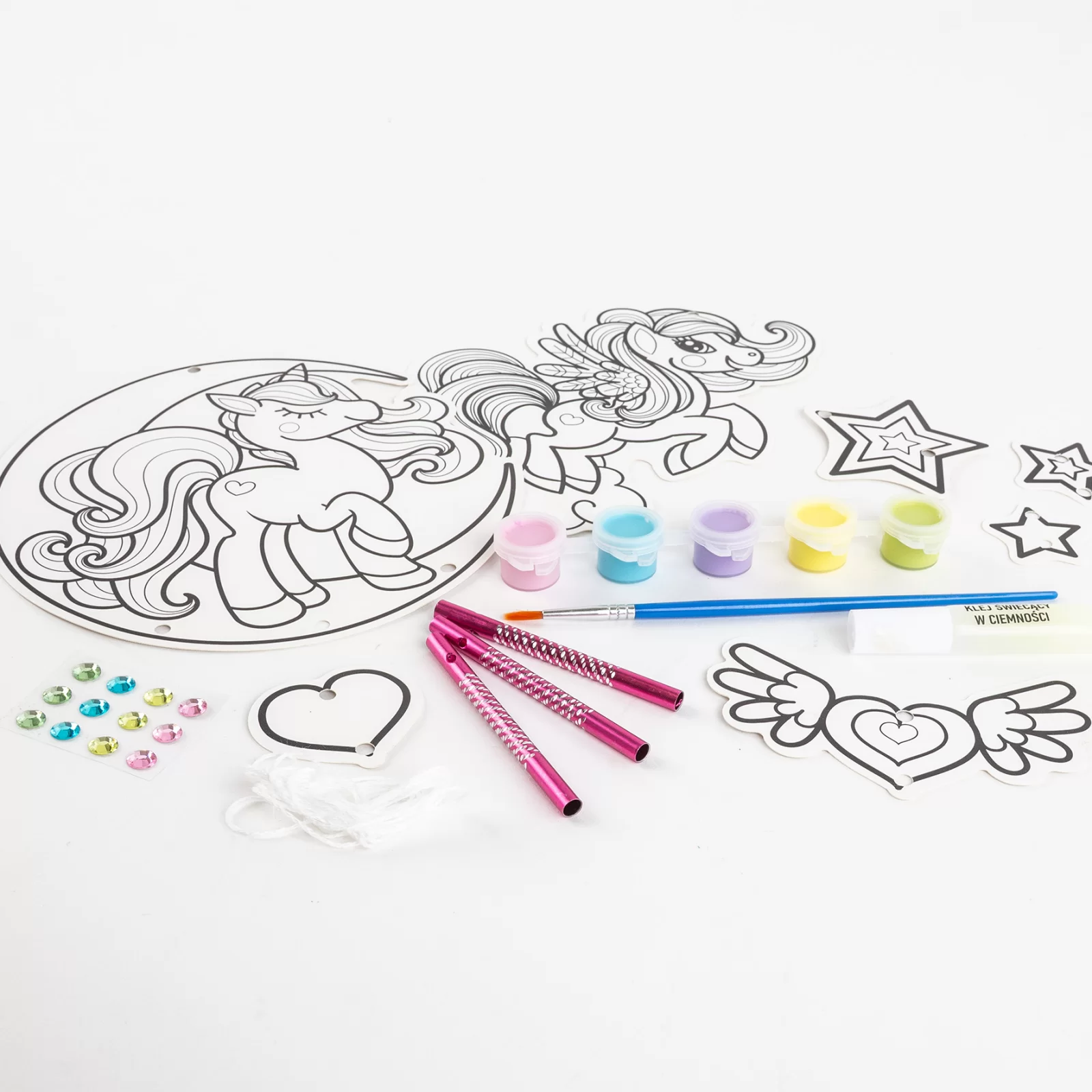 KIT CREATIV CLOPOTEI DE VANT, UNICORNI, STRALUCESC LA INTUNERIC KIDEA MDWSCKA [2]