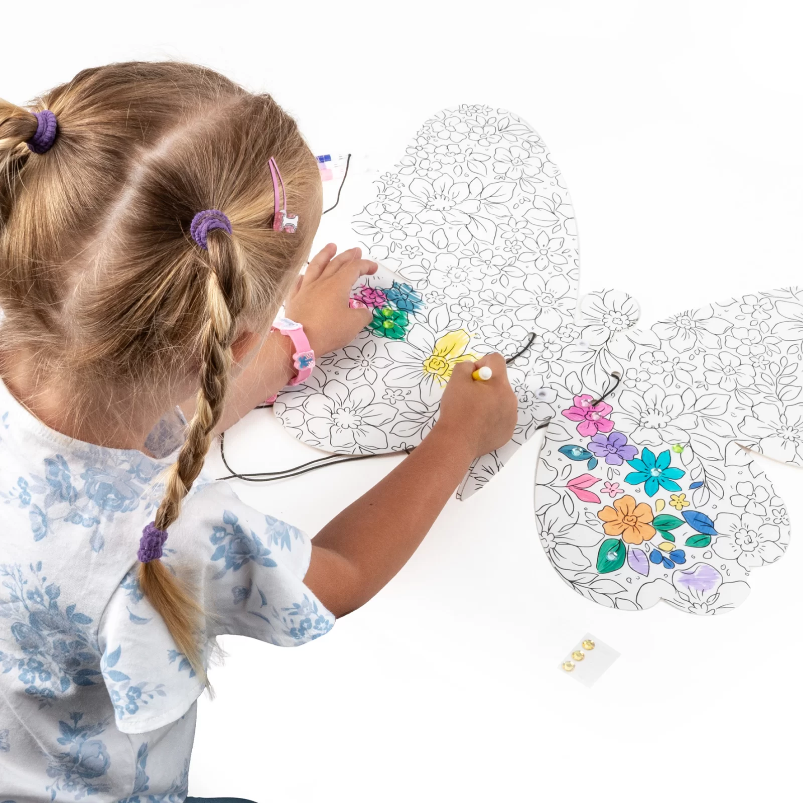 KIT CREATIV DE COLORAT SI DECORAT - ARIPI DE FLUTURE MAGIC KIDEA SKFMKA [7]