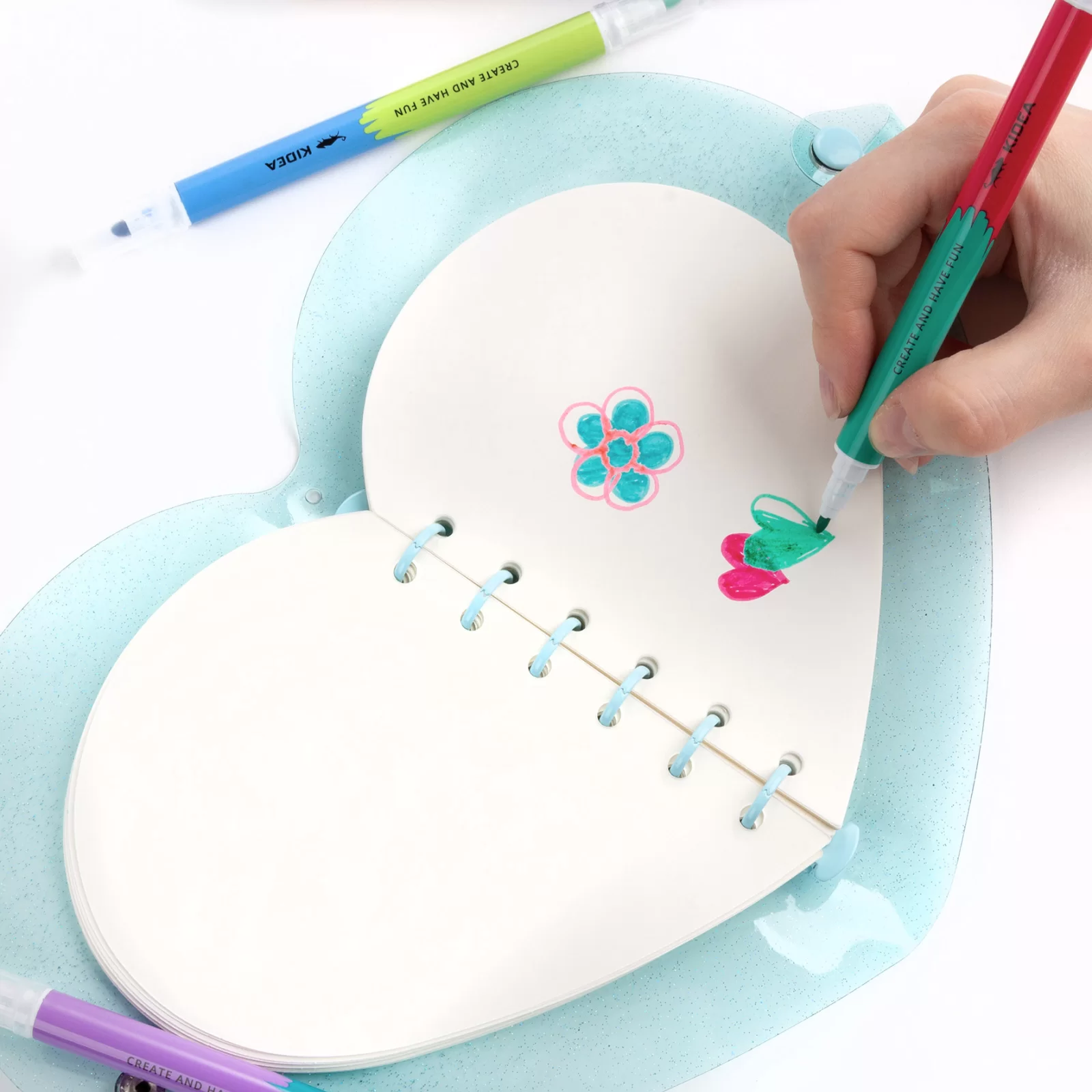 DE MARKER EVIDENTIATOR 2 CAPETE 10 CULORI PASTEL KIDEA MW10KKA [5]