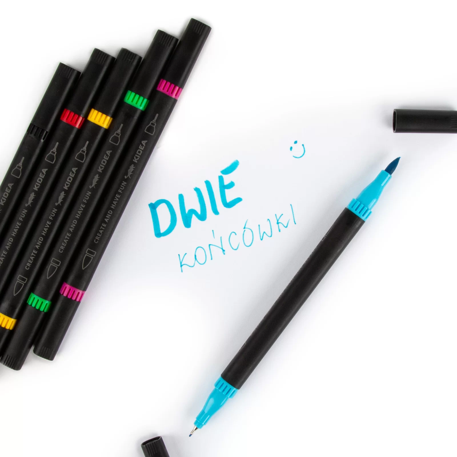 DE MARKERE 2 CAPETE VF.PENSULA si VF.FIN 12 CULORI/SET KIDEA MBC12KKA [3]