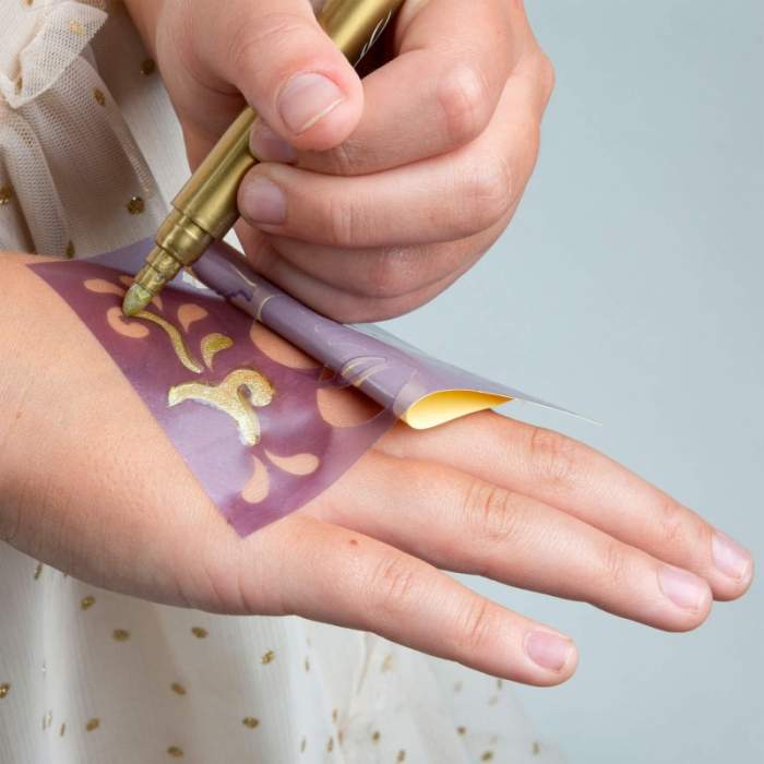 DE MARKERE PENTRU TATUAJE 3 CULORI/SET + 2 SABLOANE KIDEA MTASKA [3]