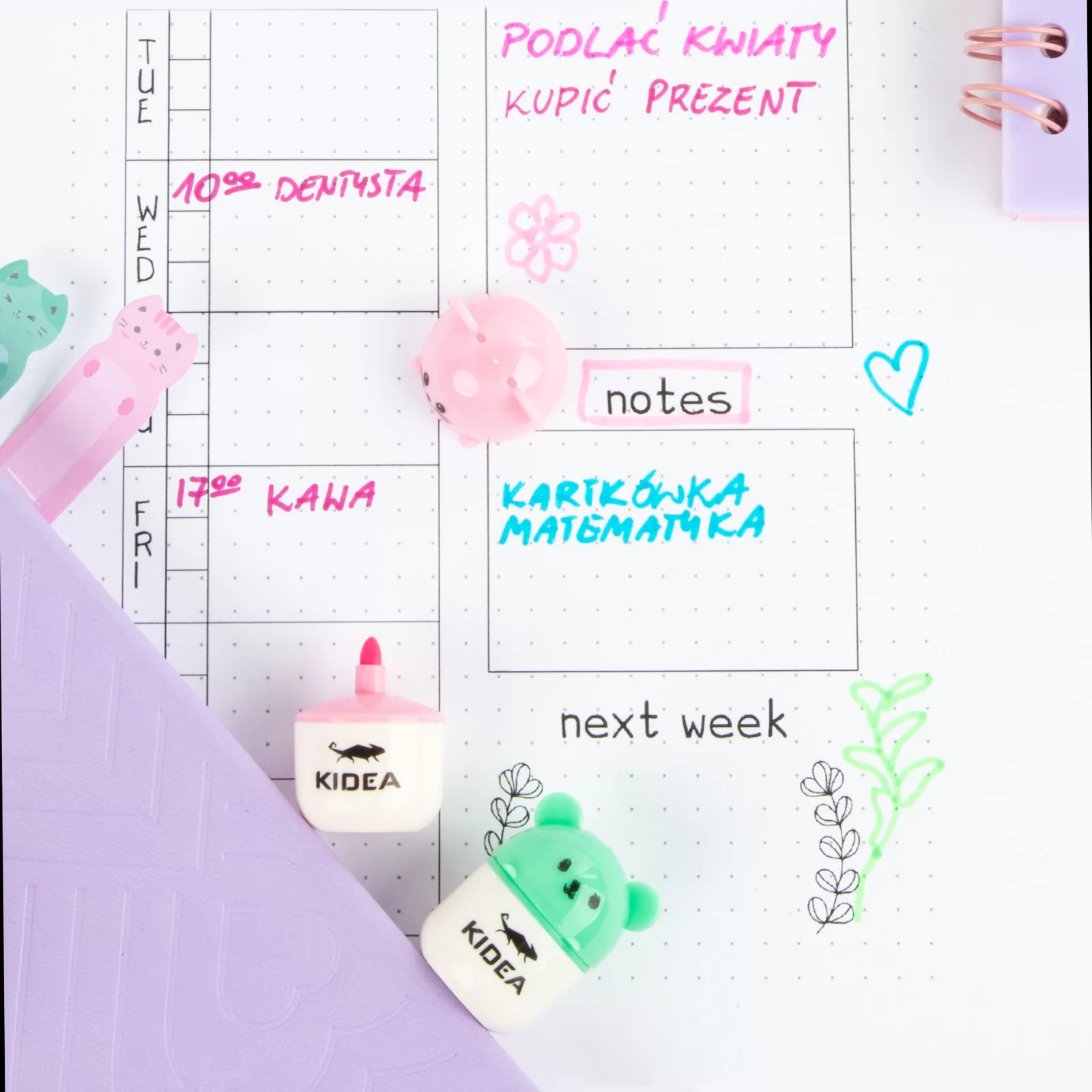 DE MINI TEXTMARKER 5 CULORI/SET URSULET KIDEA ZNI5KKA [4]