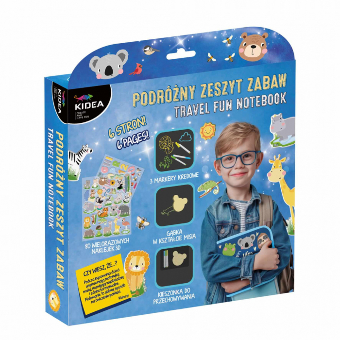 DE NOTEBOOK PORTABIL PENTRU ACTIVITATI CU MARKERE SI STICKERE 3D KIDEA PZZKA [2]