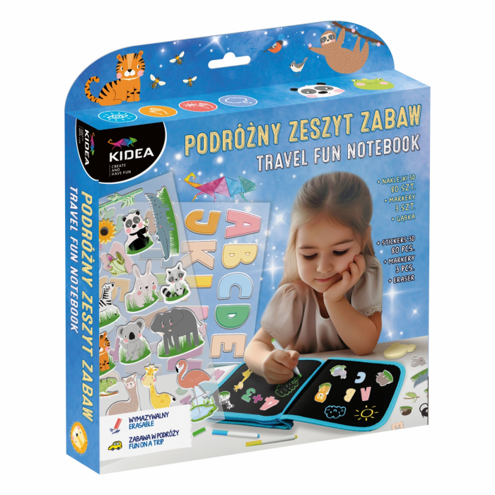 DE NOTEBOOK PORTABIL PENTRU ACTIVITATI CU MARKERE SI STICKERE 3D KIDEA PZZKA [1]