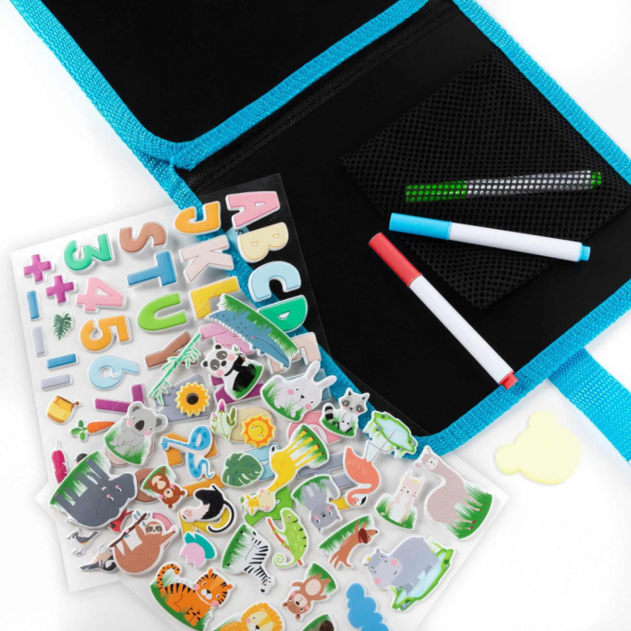 DE NOTEBOOK PORTABIL PENTRU ACTIVITATI CU MARKERE SI STICKERE 3D KIDEA PZZKA [5]