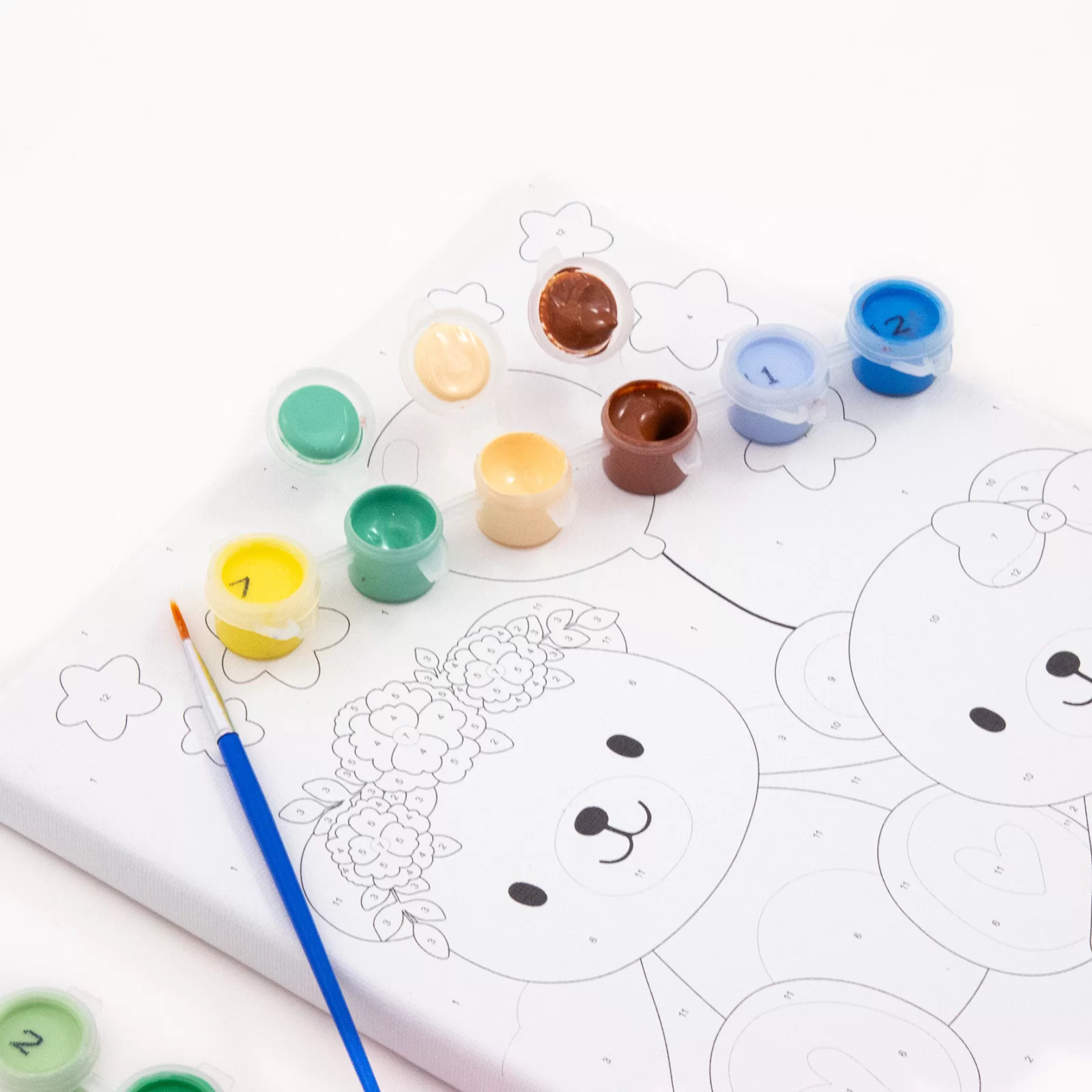 DE SET PICTURA PE NUMERE 30x20CM CU PENSULA URSULET, PASARI PLUS KIDEA OMNMIKA [2]