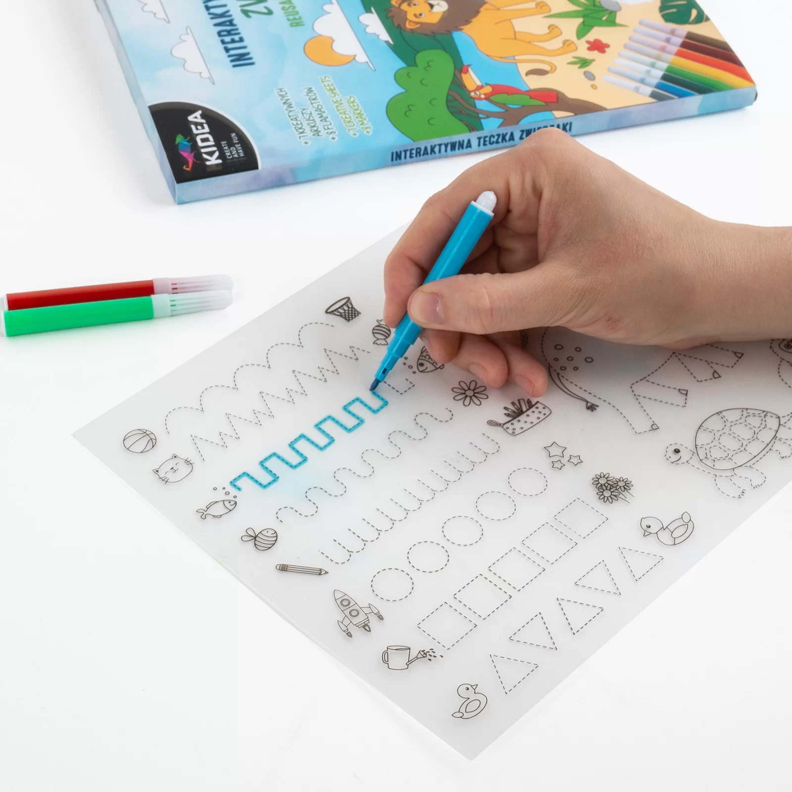 PORTOFOLIUL MICULUI ARTIST, SABLOANE + 6 CARIOCI, ANIMALE, KIDEA ITUZKA [4]