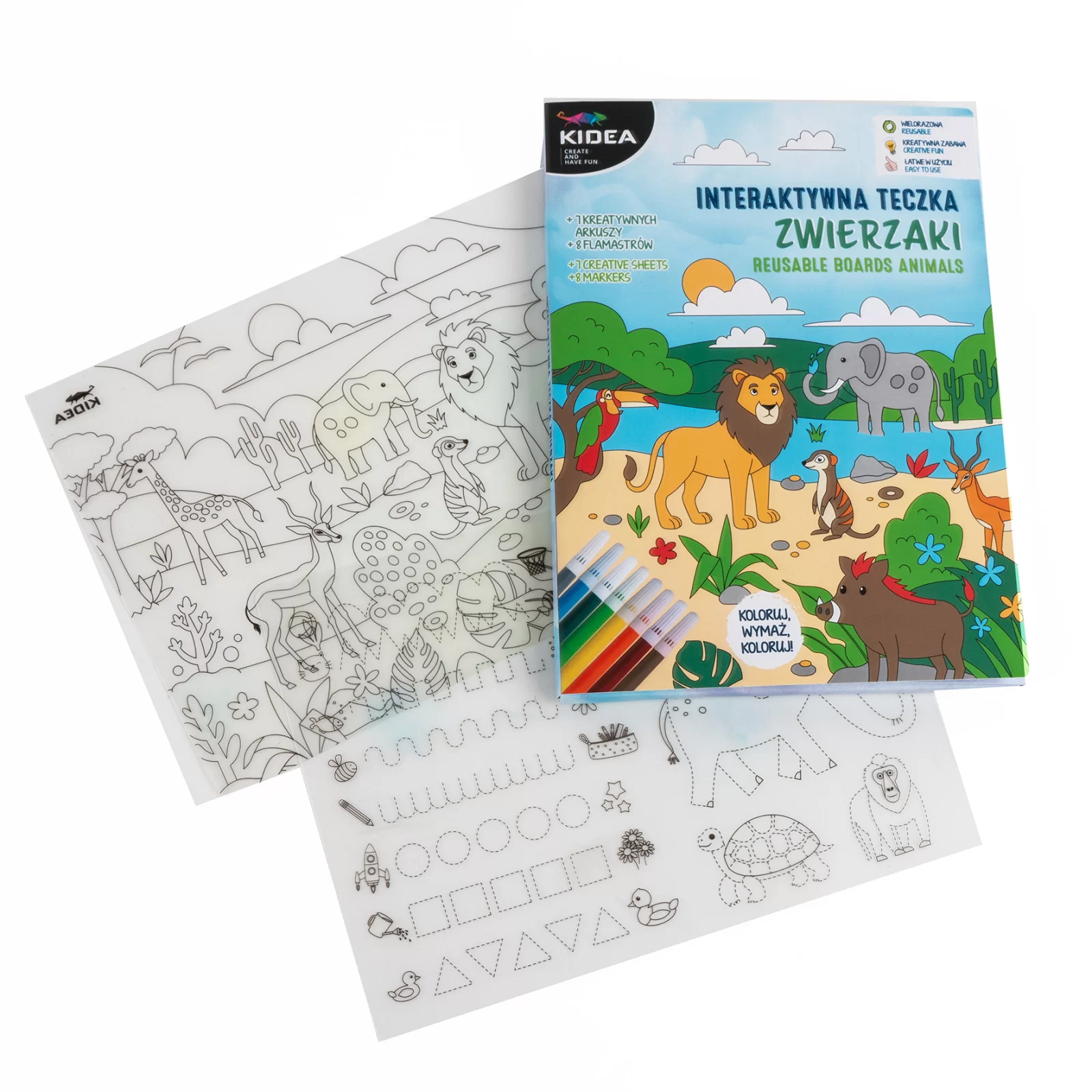 PORTOFOLIUL MICULUI ARTIST, SABLOANE + 6 CARIOCI, ANIMALE, KIDEA ITUZKA [2]