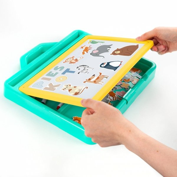 DE TABLITA MAGNETICA PORTABILA 5 IN 1 CU MARKERE, BURETE SI MAGNETI ZOO KIDEA PZT5W1ZKA [8]