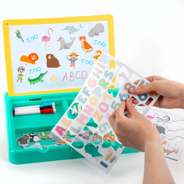 DE TABLITA MAGNETICA PORTABILA 5 IN 1 CU MARKERE, BURETE SI MAGNETI ZOO KIDEA PZT5W1ZKA [4]