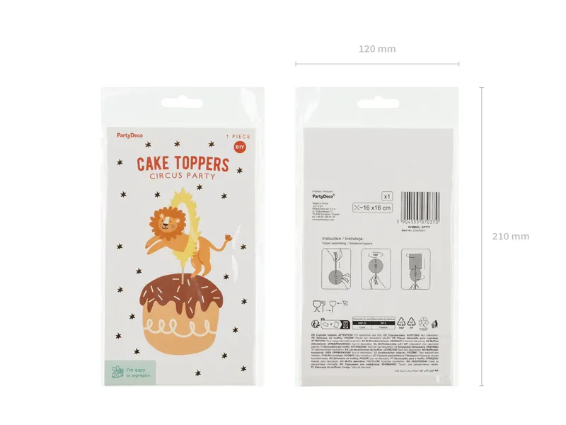 Topper Tort Leu Safari 16x16cm KPT77 [4]