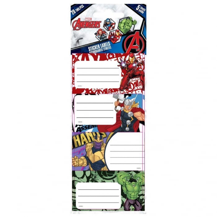 DIA ETICHETE SCOLARE AUTOADEZIVE 20/SET AVENGERS 506258 [1]