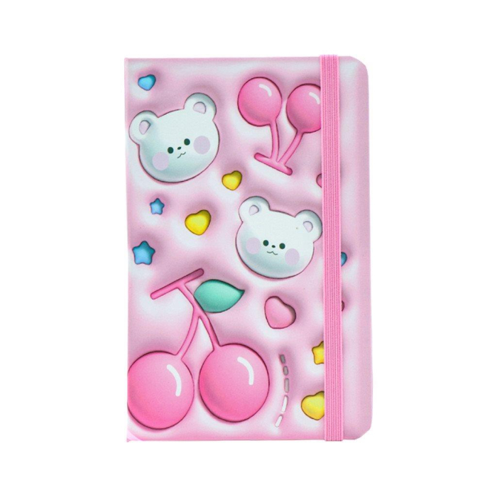 NOTES A6 80 FILE, COPERTA CU MODELE 3D PANDA, CU ELASTIC, TESORO 582366 [4]