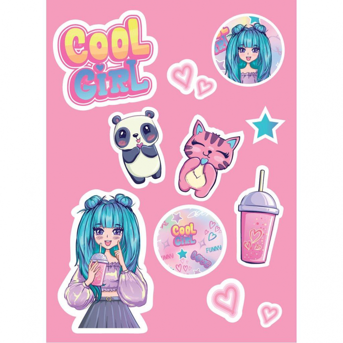 DIA SET CADOU MUST, JURNAL CU LACAT, PIX, LIPICI SI STICKERE TEAM GIRL 586109 [3]