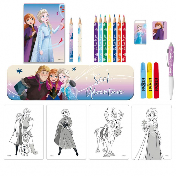 DIA SET DE COLORAT CU PENAR 25 PIESE IN CUTIE PP FROZEN 564271 [2]