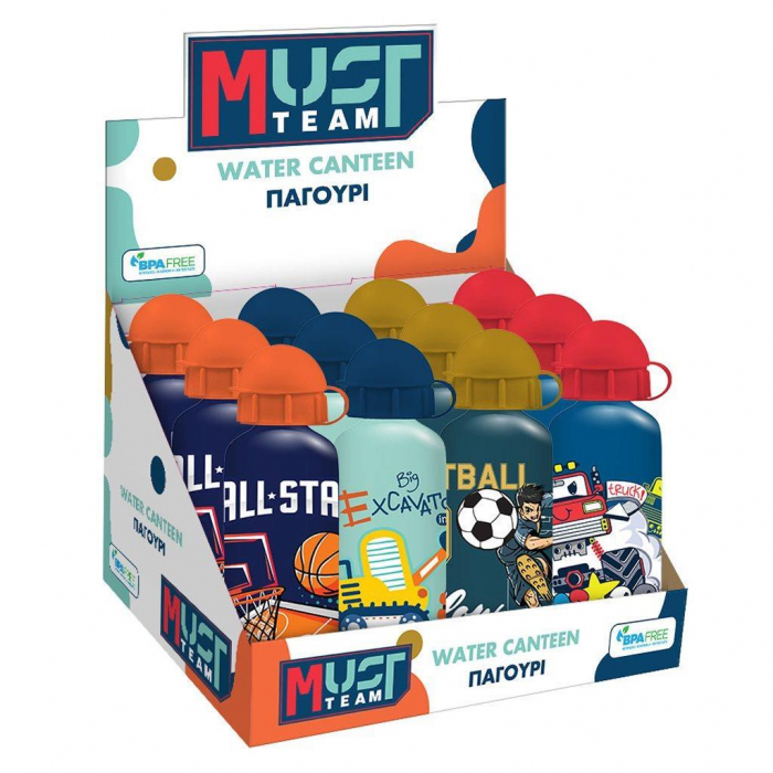 DIA STICLA ALUMINIU MUST TEAM 500ML 6.5*21CM BAIETI DIVERSE MODELE 586448 [5]