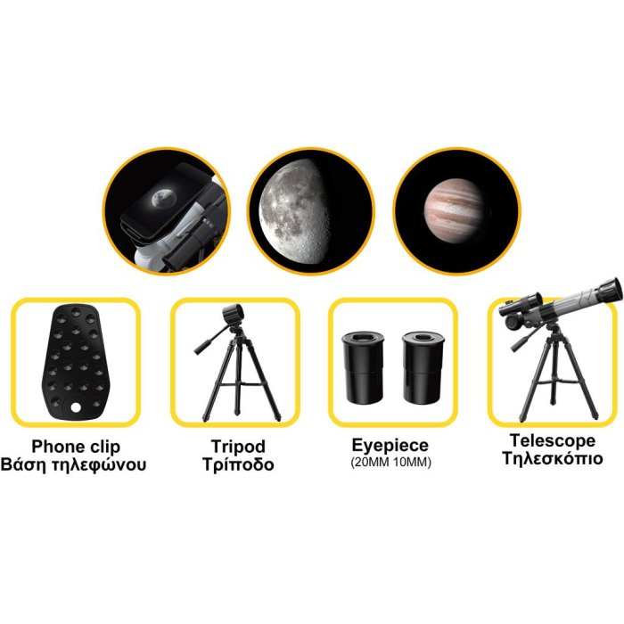 TELESCOP 20X/ 30X/ 40X LENTILA 10-20MM LUNA 623355 [3]