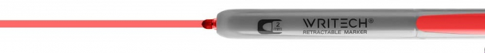 EU MARKER PERMANENT RETRACTABIL WRITECH VF.ROTUND 2MM ROSU 260064/260065 [1]