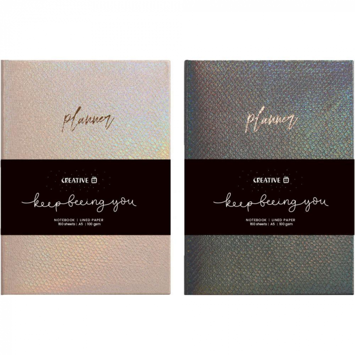 EU NOTES A5 80 FILE, CREATIVE, LINII, IMITATIE PIELE 778063 [1]