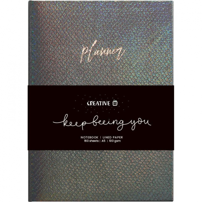 EU NOTES A5 80 FILE, CREATIVE, LINII, IMITATIE PIELE 778063 [3]