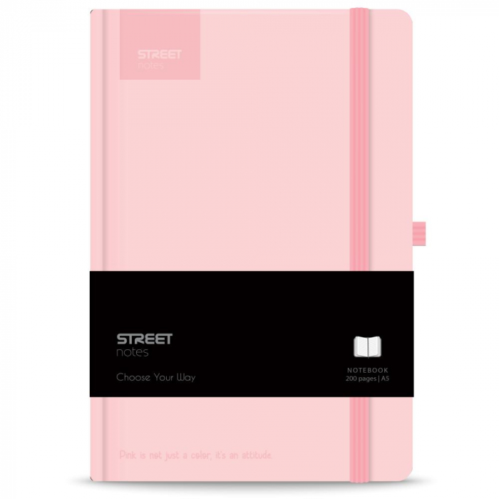 EU NOTES A5 96 FILE, CU ELASTIC, LINII, STREET, PASTEL PINK 778092 [1]