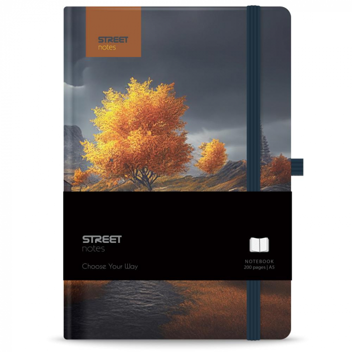 EU NOTES A5 96 FILE, CU ELASTIC, LINII, STREET TREES SERENITY 778100 [2]