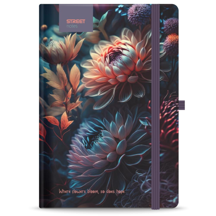NOTES A6 96 FILE, CU ELASTIC, LINII, STREET BLOSSOM FLOWERS 778088 [2]