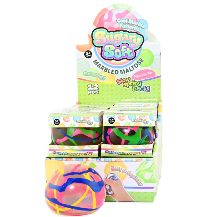 Figurină Squishy Sugar Soft 7cm Mingiuță Marmorată - ipb.ro [2]