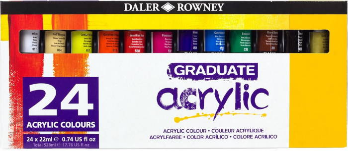 FIL CULORI ACRIL DALER ROWNEY GRADUATE 22ML 24/SET 123900024 [1]