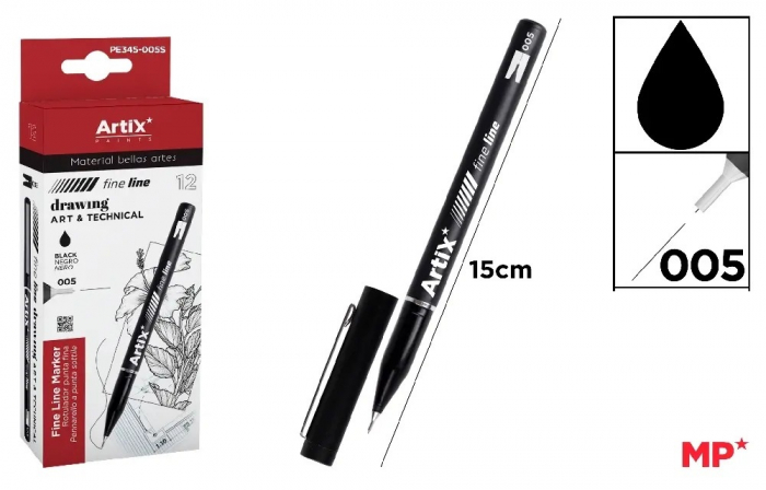 FINELINER ARTIX IPB 0.05MM NEGRU PE345-005S [1]
