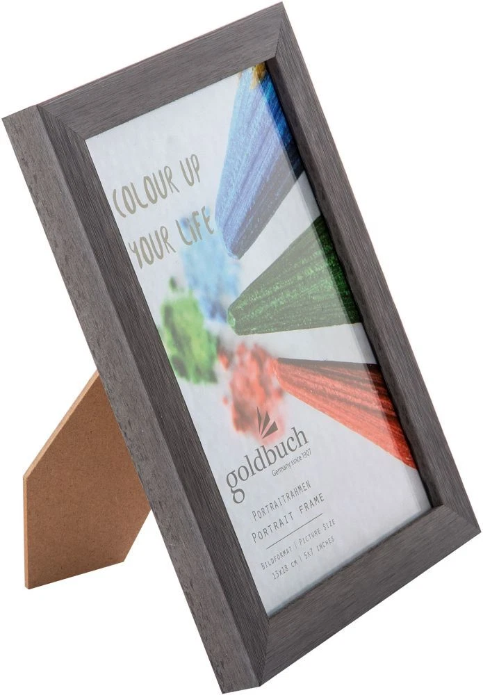 GB RAMA FOTO PLASTIC CU SUPORT 13*18CM ASPECT LEMN COLOR UP GRI INCHIS 910803 [2]