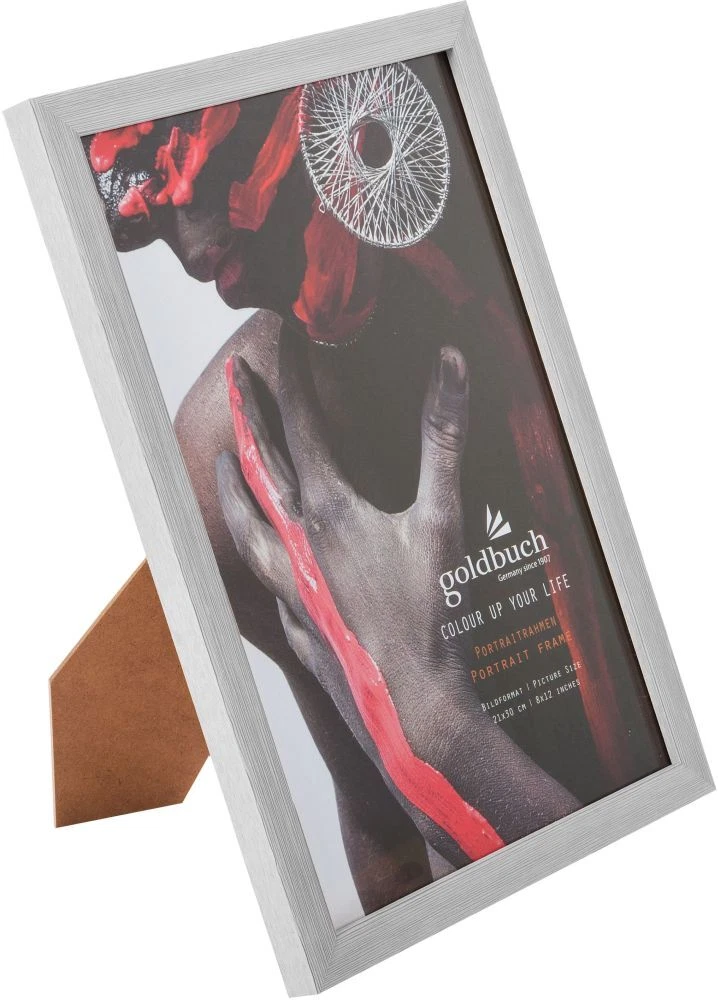 GB RAMA FOTO PLASTIC CU SUPORT 21*30CM ASPECT LEMN COLOR UP GRI DESCHIS 910705 [2]