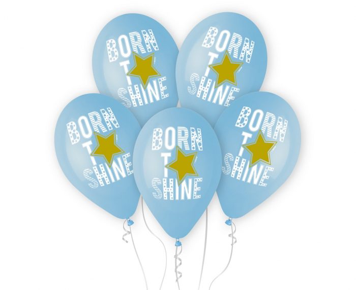 GOD BALOANE Premium helium balloons Born to Shine (blue), 33cm, 5/set GS120/1002B [1]