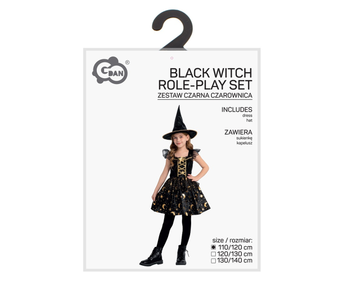 COSTUM PENTRU COPII 110/120CM VRAJITOARE, NEGRU SL-CA11 [5]